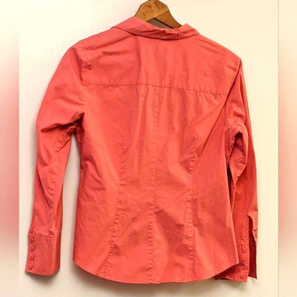 LOFT Pink Button Down Shirt 12P - Picture 2 of 3